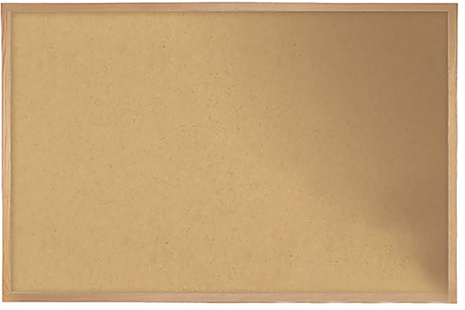Ghent Non-Magnetic Cork Bulletin Board, 48-1/2” x 48-1/2”, Natural, Natural Frame