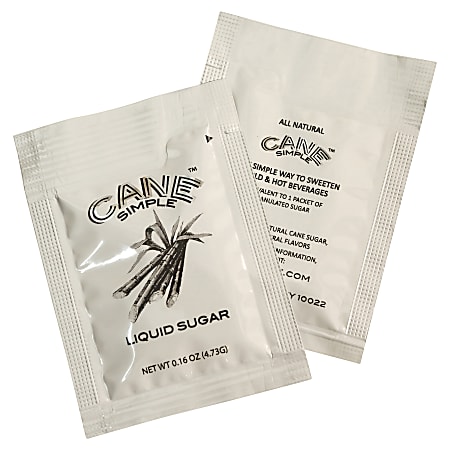 Cane Simple™ Liquid Sugar, Vanilla Infused, 0.17 Oz, Box Of 200