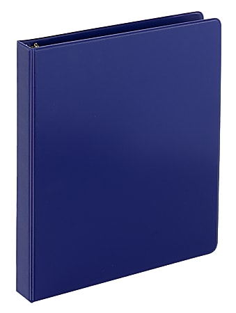 Office Depot® Brand Slant 3-Ring Binder, 1" D-Rings, 65% Recycled, Blue