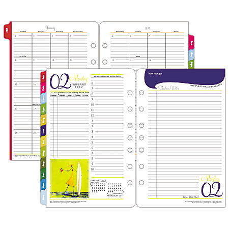 FranklinCovey® Her Point Of View 30% Recycled Planner Refill, 5 1/2" x 8 1/2", 2 Pages Per Day, January-December 2017
