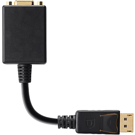 Belkin DisplayPort to VGA Adapter, HD-15, DP M to VGA F - display adapter - 6" DisplayPort/VGA Video Cable for Video Device, Monitor, Projector, TV, HDTV - First End: 1 x DisplayPort Digital Audio/Video - Male - Second End: 1 x 15-pin HD-15