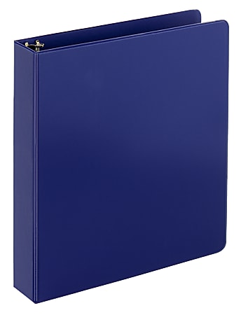 Office Depot® Brand Slant 3-Ring Binder, 1 1/2" D-Rings, 65% Recycled, Blue
