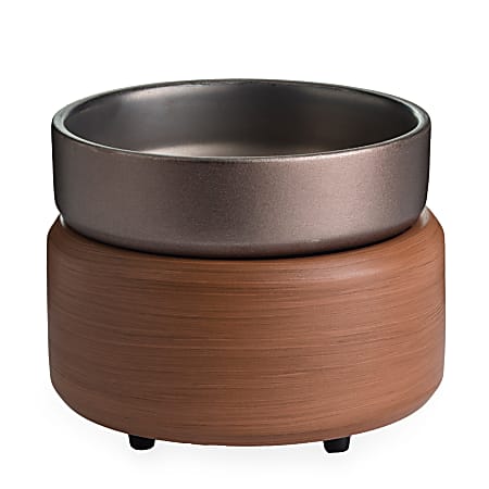 Candle Warmers Etc 2-In-1 Classic Fragrance Warmers, Pewter Walnut, Pack Of 6 Warmers