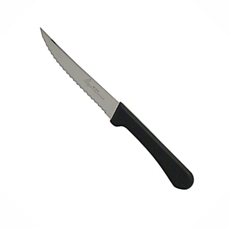 Winco Steak Knives, 5", Black/Silver, Pack Of 12