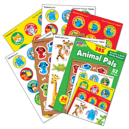 Trend Stinky Stickers 1 Animal Pals 385 Stickers Per Pack Set Of 2 ...