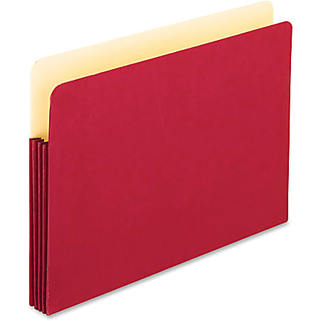 Oxford® Color Expanding File Pocket, Legal Size, 3 1/2" Expansion, Red