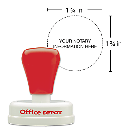 Same Day Custom Pre Inked Stamp 916 x 1 12 Impression Red - Office Depot