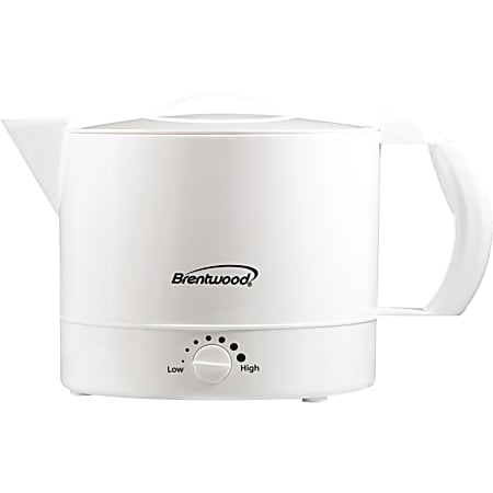 Brentwood 3.4-Cup Black Dual-Voltage Collapsible Travel Kettle KT