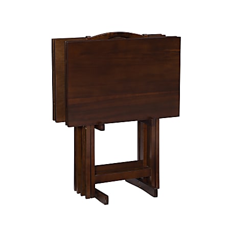 Powell Ardai 5-Piece Tray Table Set, Hazelnut