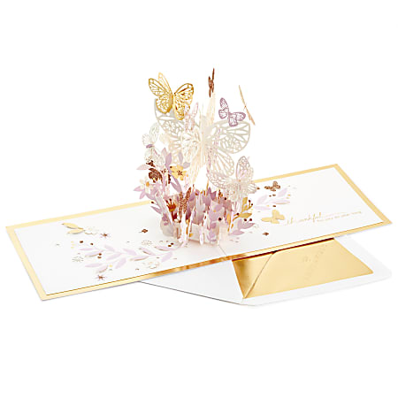 Hallmark Paper Wonder Card, 7-1/4” x 5”, Butterfly Bouquet