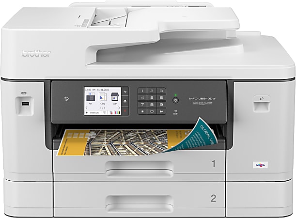 Brother MFC-J6940DW Wireless Color Inkjet All-in-One Printer with Print, Copy, Scan, Fax up to 11”x17” (Ledger)