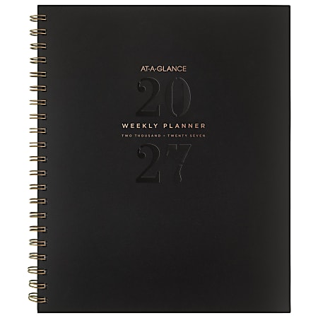 AT-A-GLANCE® Signature Lite 2027 Weekly Monthly Planner, Black, Large, 8 1/2" x 11"