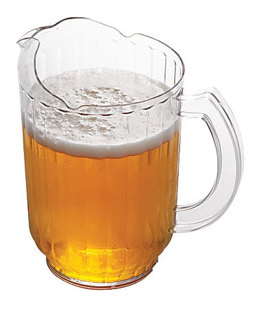 Cambro Camwear® PE600CW135 Pitchers, 60 Oz, Clear, Pack Of 6 Pitchers
