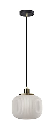 Adesso® Hazel Pendant Lamp, 10&quot;W, Frosted Glass