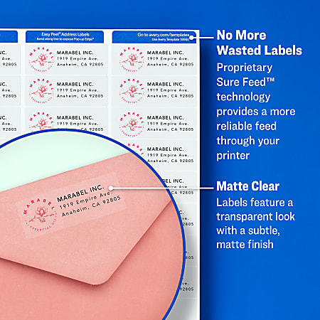Avery® Easy Peel® Permanent Address Labels, 18660, 1