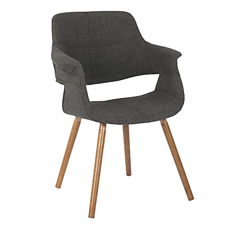 LumiSource Vintage Flair Chair, Walnut/Charcoal