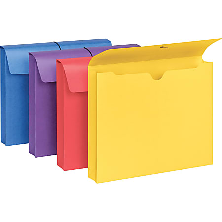 Smead® Color Expanding Wallets With Antimicrobial Protection, Letter Size, Assorted Colors, Pack Of 4
