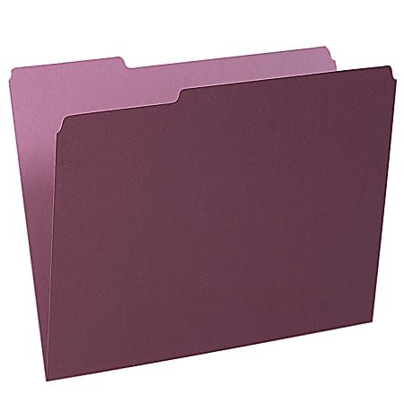 Pendaflex® 1/3-Cut Color Interior Folders, Letter Size, Burgundy,