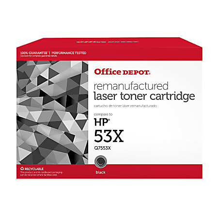Dominerende Løse blødende Office Depot Brand Remanufactured High Yield Black Toner Cartridge  Replacement For HP 53X - Office Depot