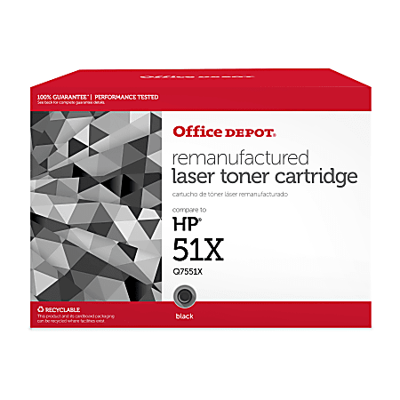 Office Depot® Remanufactured Black High Yield Toner Cartridge Replacement For HP 51X, OD51X