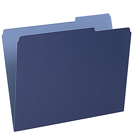 Pendaflex® 1/3-Cut Color Interior Folders, Letter Size, Navy, Box Of 100