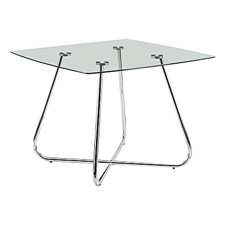 Monarch Specialties Aiden Dining Table, 31"H x 40"W x 40"D, Clear Glass