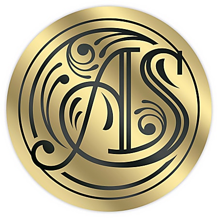 Custom 1-Color Foil-Stamped Labels And Stickers, 1-1/4" Circle, Box Of 500 Labels