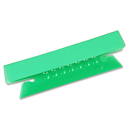 Oxford® Soft Flexible Color Tabs, 3 1/2", 1/3 Cut, Green, Pack Of 25