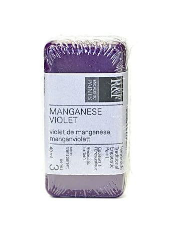 R & F Handmade Paints Encaustic Paint Cake, 40 mL, Manganese Violet
