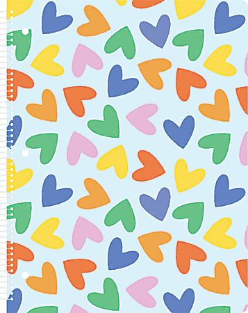 Eccolo Lena + Liam BTS Notebook, 8-1/2" x 11", 1 Subject, College Rule, 80 Sheets, Hearts