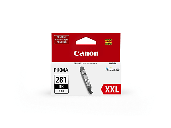 Canon® CLI-281 ChromaLife 100+ Black Extra-High-Yield Ink Tank, 1983C001