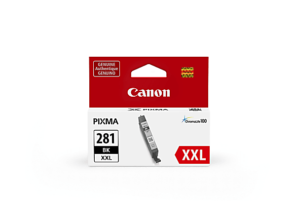 Canon® CLI-281 ChromaLife 100+ Extra-High-Yield Black Ink Tank,