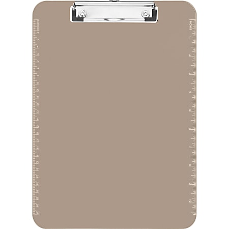 Business Source Flat Clip Plastic Clipboard - 9