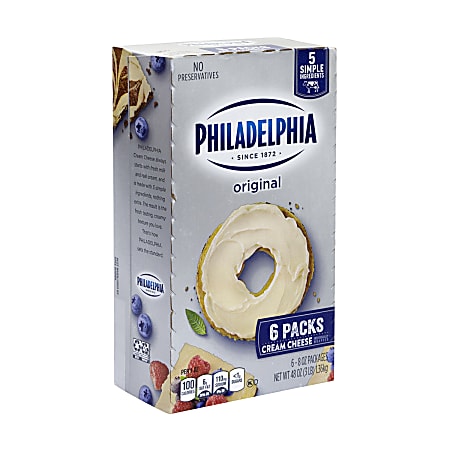 Kraft Philadelphia Cream Cheese, 8 Oz, Pack Of 6