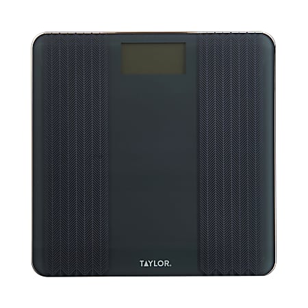 Taylor Precision Products Digital Glass Scale, 500 Lb Capacity, Black