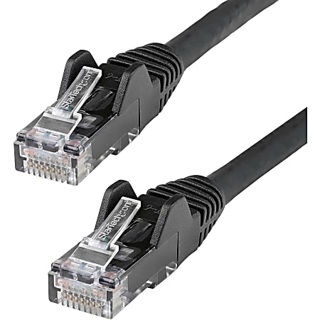 StarTech.com 30ft Black Cat6 Patch Cable with Snagless RJ45 Connectors - Long Ethernet Cable - 30 ft Cat 6 UTP Cable - N6PATCH30BK