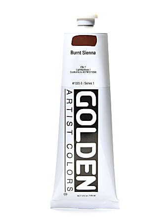 Golden Heavy Body Acrylic Paint, 5 Oz, Burnt Sienna