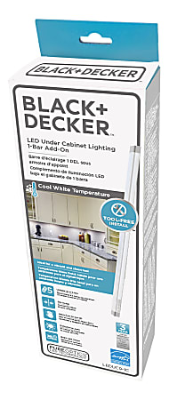 Black Decker 1 Bar Under Cabinet Add On LED Light 9 Warm White - Office  Depot