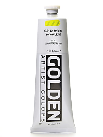Golden Heavy Body Acrylic Paint, 5 Oz, Cadmium Yellow Light (CP)