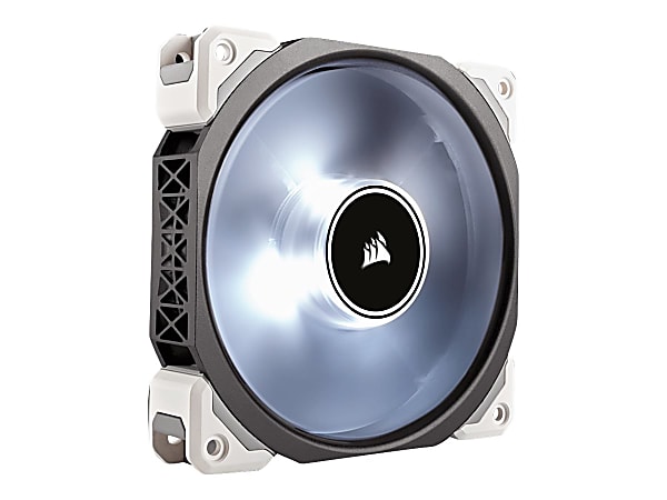 Corsair Air ML120 Cooling Fan - 1 Pack - 4.72" Maximum Fan Diameter - 561 gal/min Maximum Airflow - 2400 rpm - 37 dB(A) Noise - Magnetic Levitation - 4-pin PWM - White LED - 1 pc(s) - Case