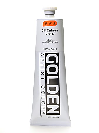 Golden Heavy Body Acrylic Paint, 5 Oz, Cadmium Orange (CP)