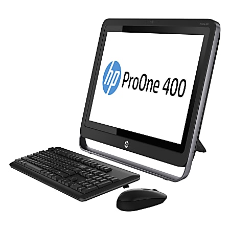 HP Business Desktop ProOne 400 G1 All-in-One Computer - Intel Pentium G3450T 2.90 GHz - 4 GB DDR3 SDRAM - 500 GB HDD - 19.5" 1600 x 900 - Windows 7 Professional 64-bit upgradable to Windows 8.1 Pro - Desktop - Black, Silver - TAA Compliant
