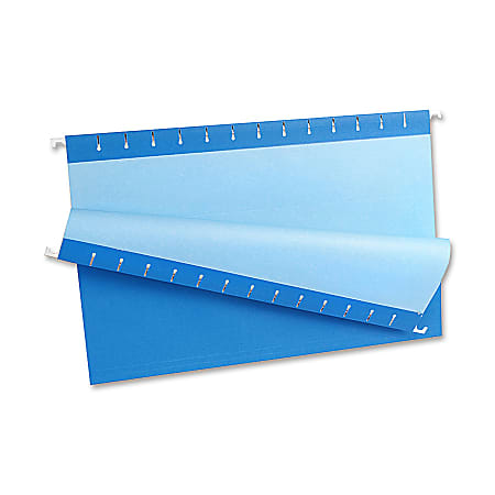 Oxford® Color 1/5-Cut Hanging Folders, Legal Size, Blue, Box Of 25