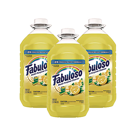 Fabuloso® Multi-use Cleaner, Lemon Scent, 169 oz Bottle, 3/Carton