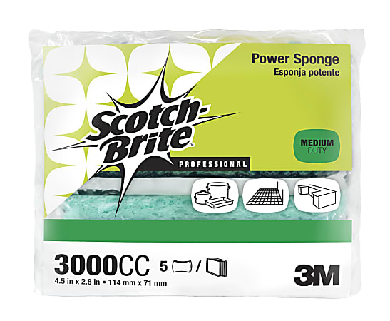 Scotch-Brite™ Power Pads, Aqua, Pack Of 5