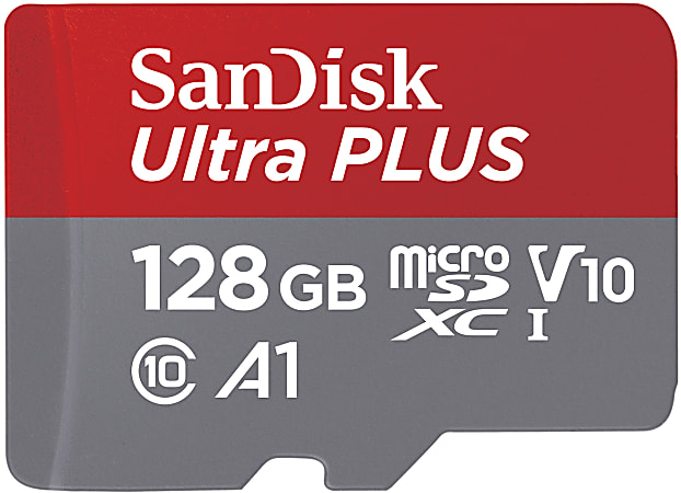 SanDisk Ultra PLUS SDXC UHS I card 128GB - Office Depot