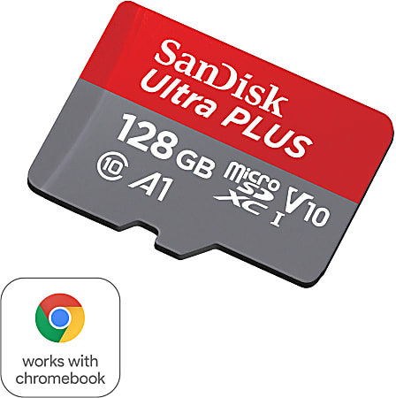 SanDisk Ultra PLUS microSDXC UHS I card for Chromebook 128GB