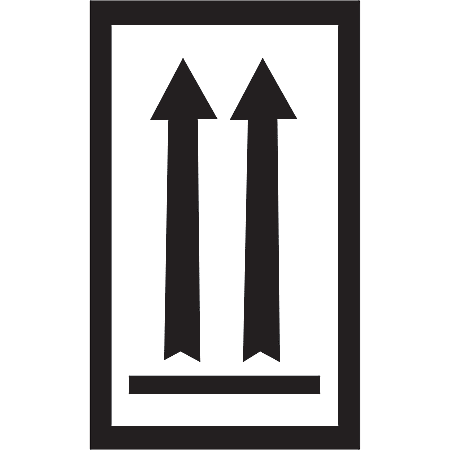 Tape Logic® Preprinted Shipping Labels, DL1373, Two Black Arrows Over Black Bar, Rectangle, 3" x 5", Black/White, Roll Of 500