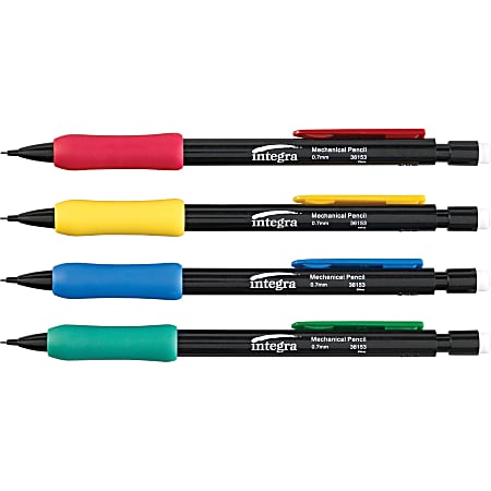 Integra Grip Mechanical Pencils - 0.5 mm Lead Diameter - Refillable - Assorted Barrel - 1 Dozen Integra Grip Mechanical Pencils - 0.5 mm Lead Diameter - Refillable - Assorted Barrel - 1 Dozen