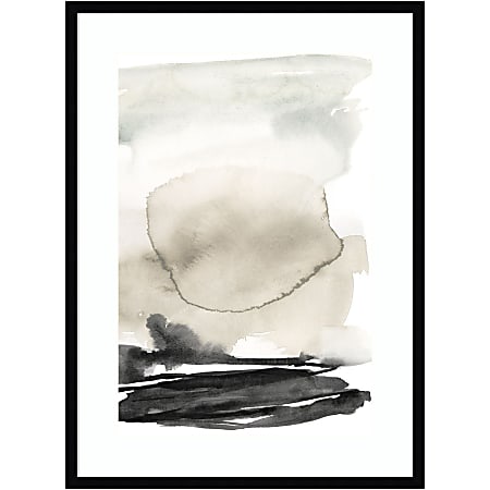 Amanti Art Ebony Horizon Triptych II by Jennifer Goldberger Wood Framed Wall Art Print, 34”H x 25”W, Black